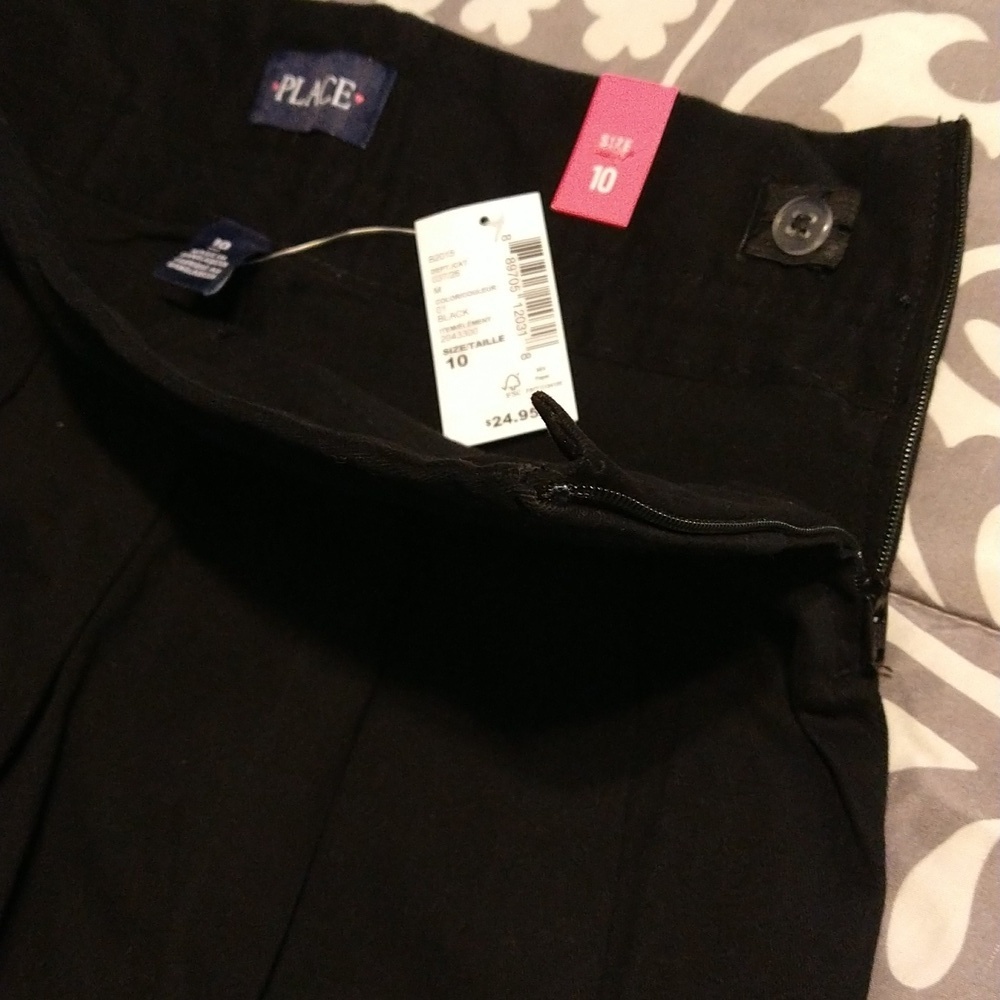 NWT Children's Place black pleated skirt size 10 - Picture 2 of 4